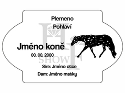 Cedulka se jménem koně - Appaloosa Horse